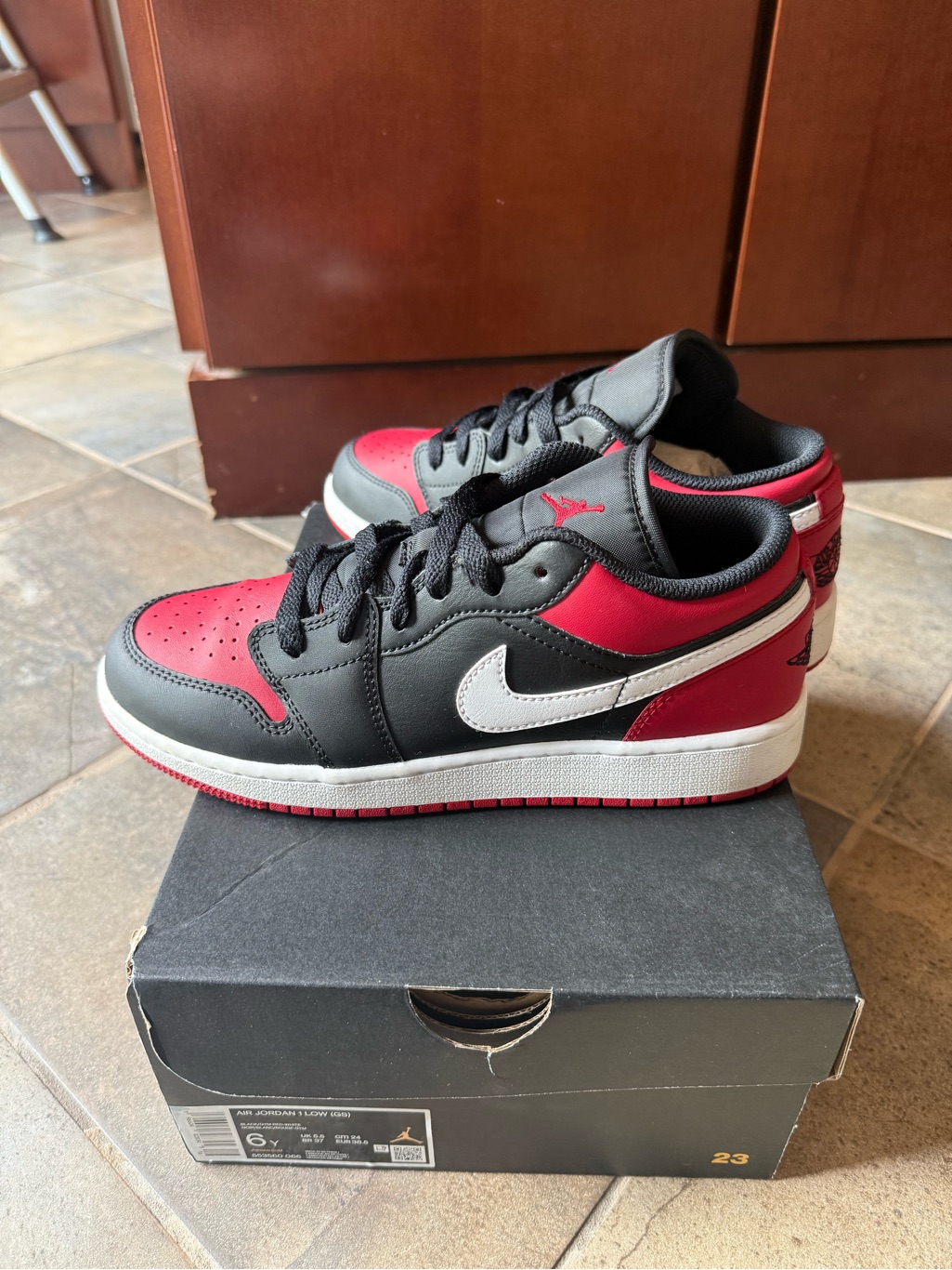 Nike Air Jordan 1 Low “Alternate Bred” Black Red White Sneakers
